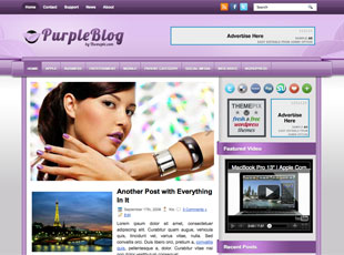 PurpleBlog Free WP Blog Template –