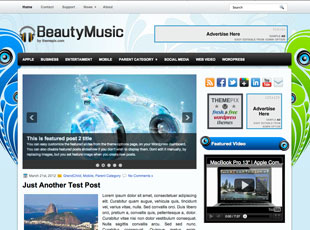 BeautyMusic Free WP Blog Template –