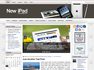 NewiPad Free WP Blog Template –