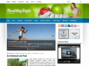 HealthyStyle Free WP Blog Template –