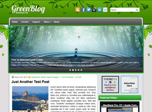 GreenBlog Free WP Blog Template –