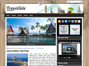 TravelSite Free WP Blog Template –