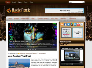 RadioRock Free WP Blog Template –