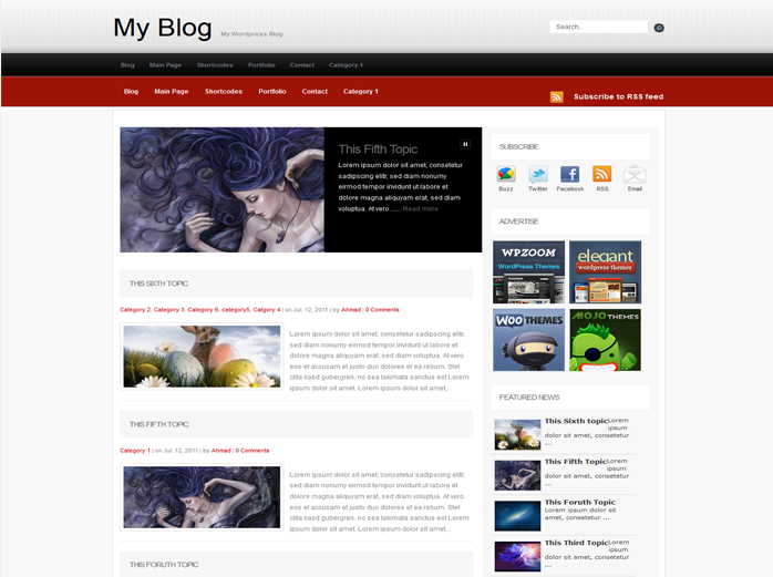 RedMag Free Magazine WordPress Theme