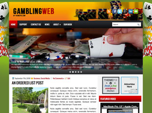 GamblingWeb Free WP Blog Template –