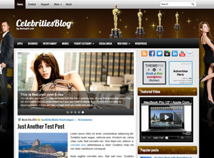 CelebritiesBlog Free WP Blog Template –