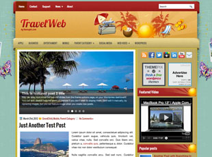 TravelWeb Free WP Blog Template –