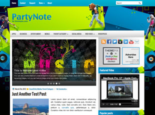 PartyNote Free WP Blog Template –