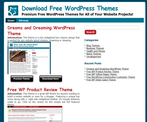 Dreaming & Sleeping WordPress Theme