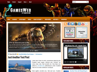 GamesWeb Free WP Blog Template –