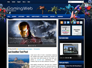 GamingWeb Free WP Blog Template –
