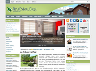 RealEstateBlog Free WP Blog Template –