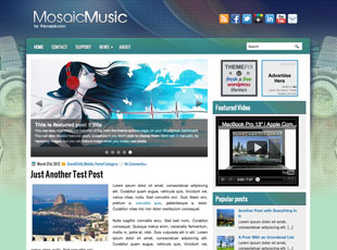 MosaicMusic Free WP Blog Template –