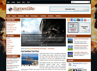 GamesSite Free WP Blog Template –
