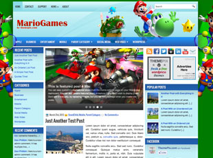 MarioGames Free WP Blog Template –