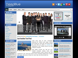DeepBlue Free WP Blog Template –
