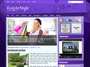 PurpleStyle Free WP Blog Template –