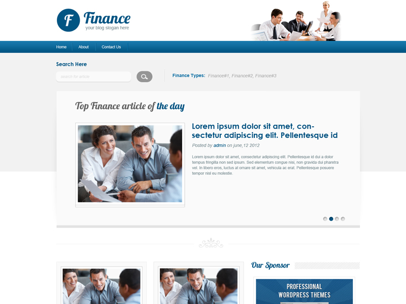 Finance wordpress theme