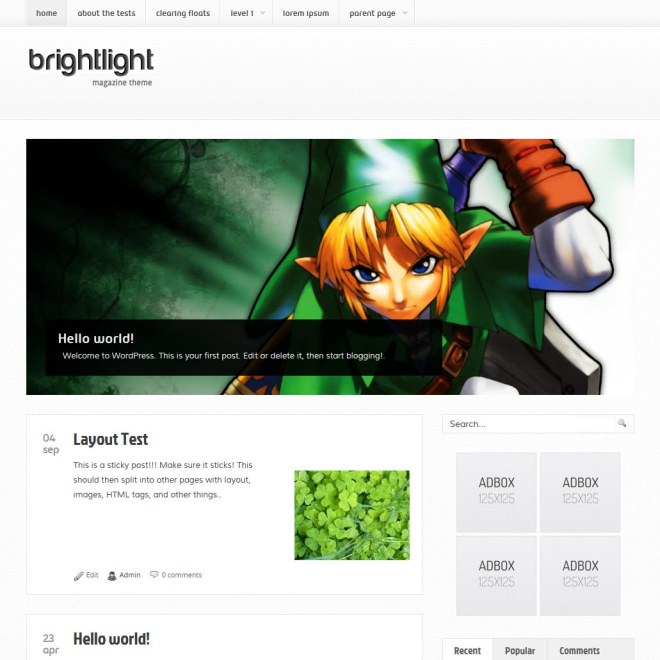 BrightLIGHT WordPress Theme