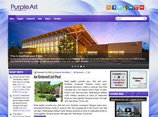 PurpleArt Free WP Blog Template –