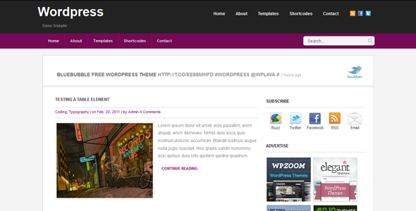 PurplePress Free Purple WordPress Theme