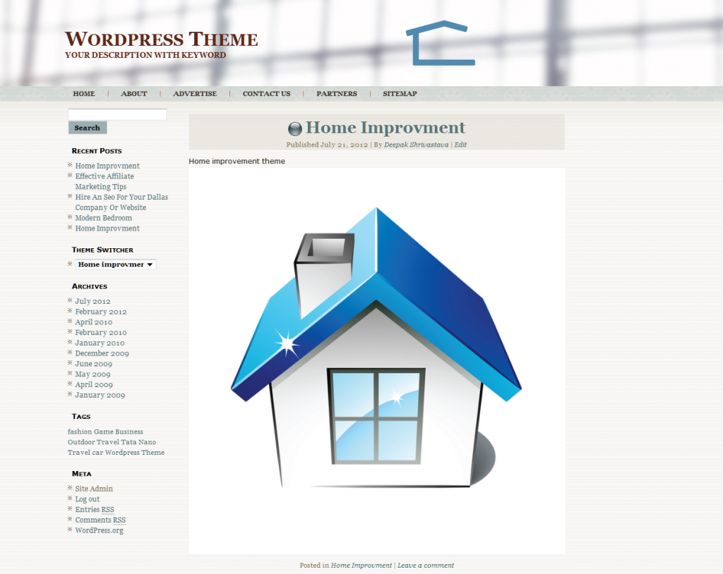 Home Improvment wordpress Theme