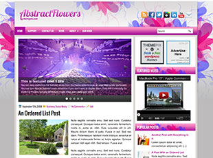 AbstractFlowers Free WP Blog Template –