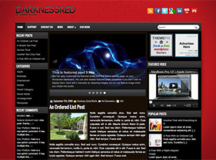 DarknessRed Free WP Blog Template –
