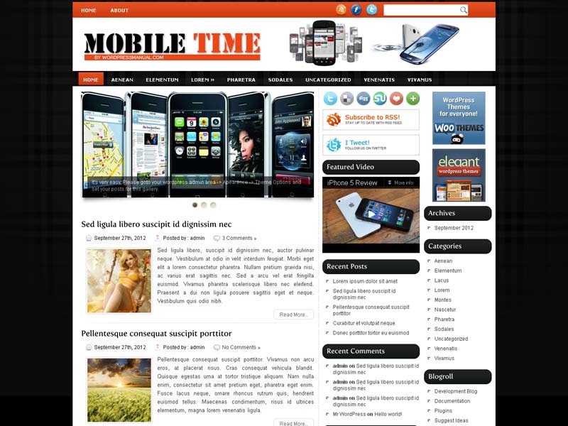 Free WordPress Theme – Mobiletime