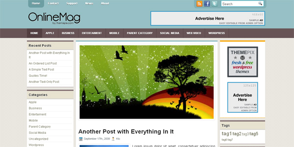OnlineMag WP Free Theme