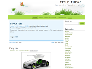 my theme with grass and dew