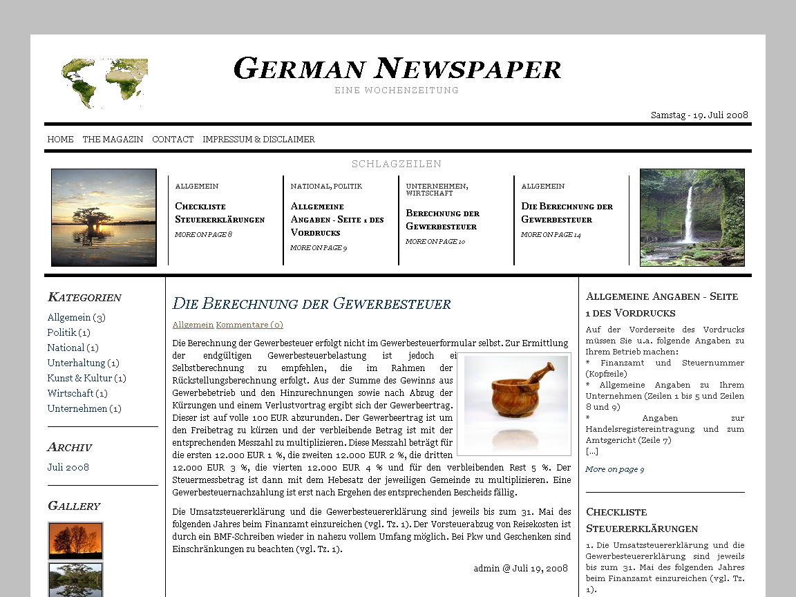 German Newspaper