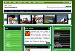 Green Tribune Free Blog Theme