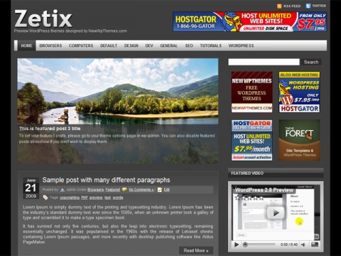 Zetix Blog WordPress Theme