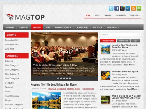 MagTop News/Magazine Theme.