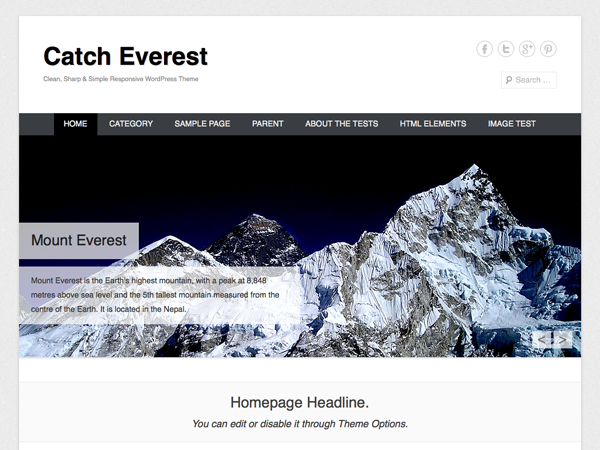 Catch Everest free theme