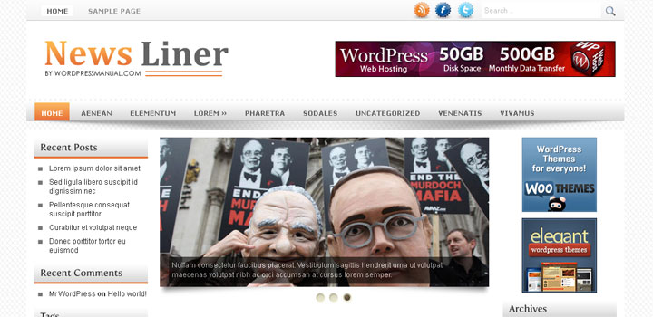 Free WordPress Theme – Newsliner