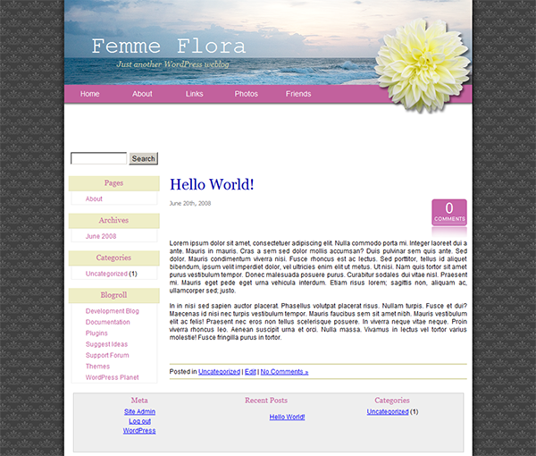 Femme Flora free theme