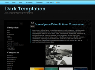 Dark Temptation free theme