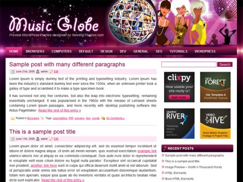 Music Globe WP