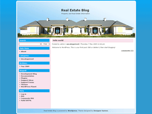 Real Estate Blog free theme