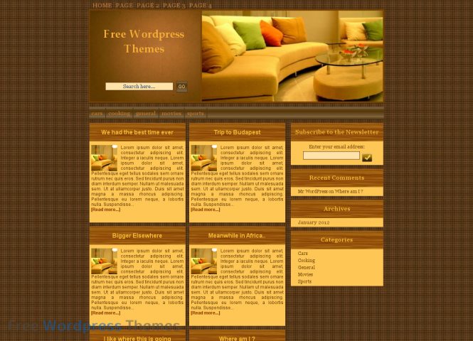 Warm Colors Free WordPress Theme