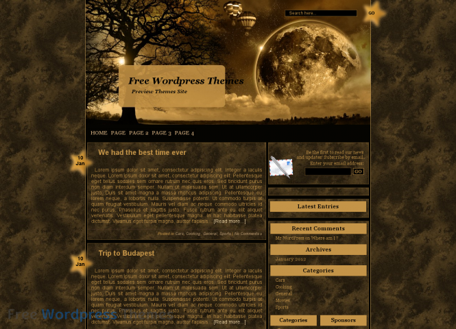 Gold Moon Free WordPress Theme