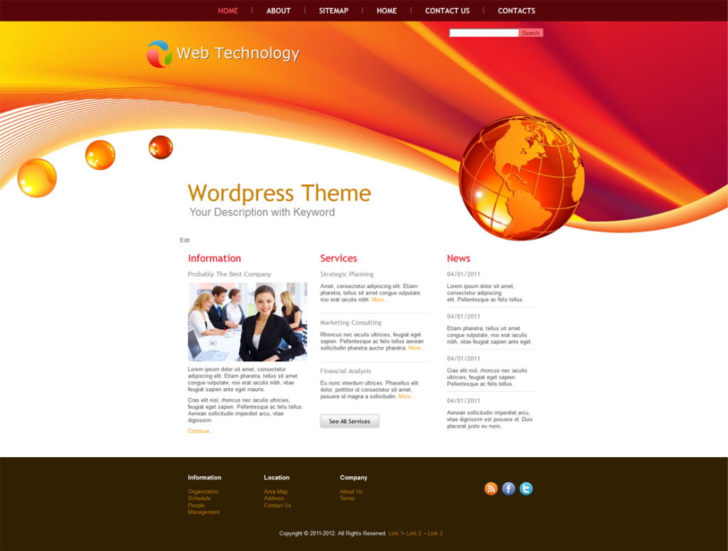 Web Technology WordPress Theme