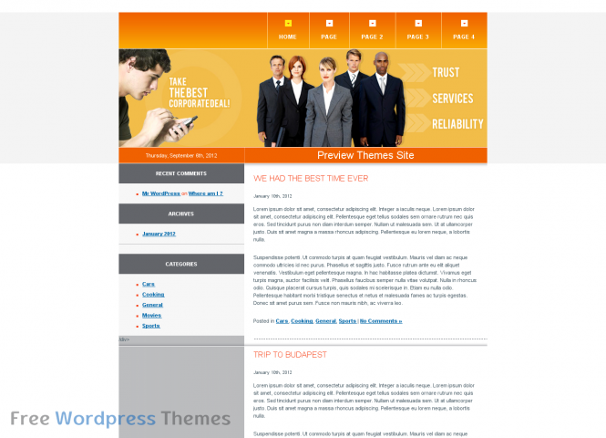 Corporate Entrepreneur Business Free WordPress Theme