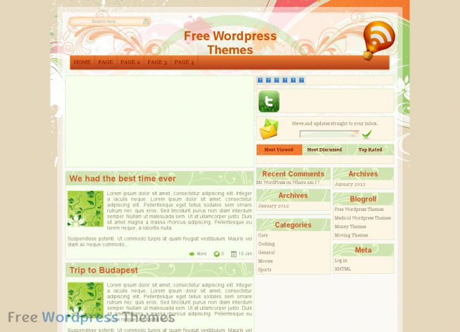 Orange Dream Free WordPress Theme