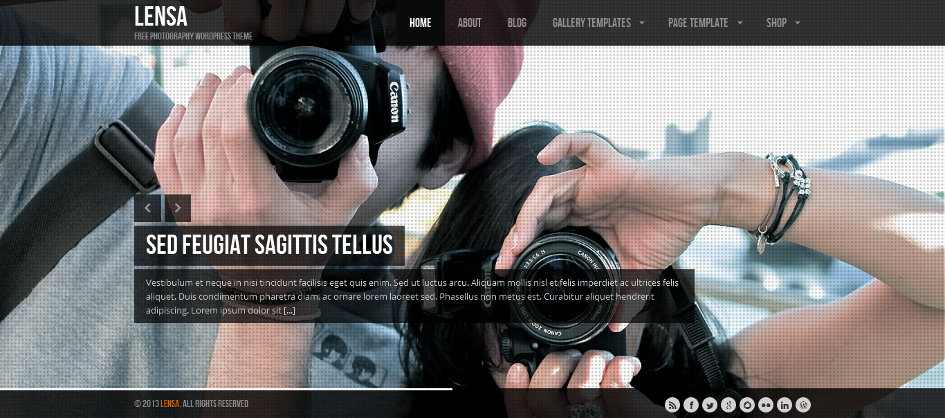 Lensa Photography WordPress Theme